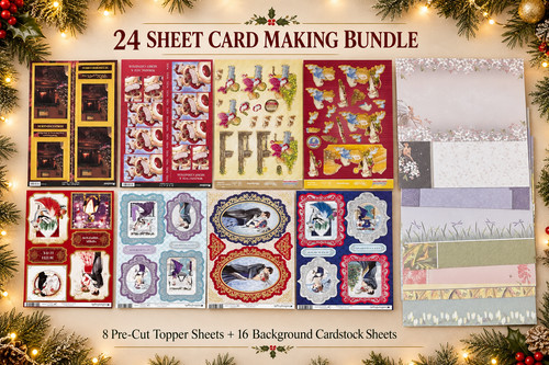 Sheet christmas card making - 24,