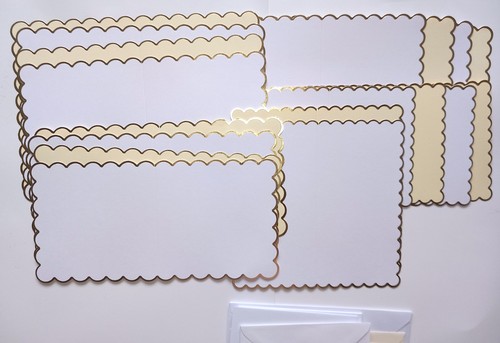 Gold foiled scalloped - 18, &
