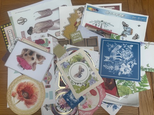 Craft clearout card toppers - of,