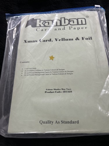 Kanban xmas card vellum foil - card,