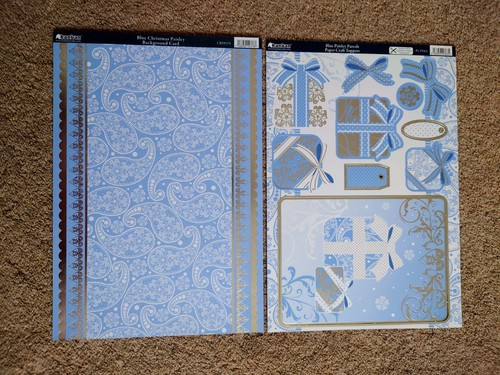 Kanban christmas blue paisley - blue,